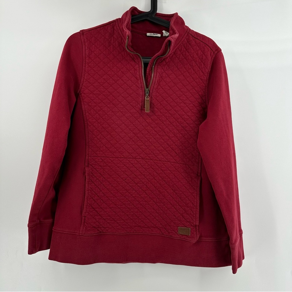 LL Bean Vintage Quilted Half Zip